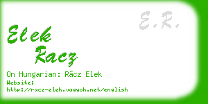 elek racz business card