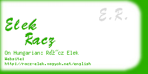 elek racz business card